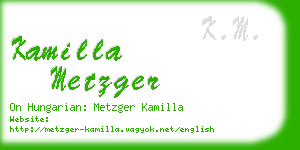kamilla metzger business card